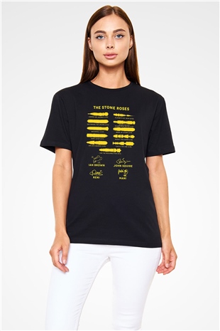 Lan Brown Baskılı Unisex Siyah Tişört - Tshirt