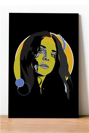 Lana Del Rey Desenli Ahşap Mdf Tablo 40 cm x 60 cm