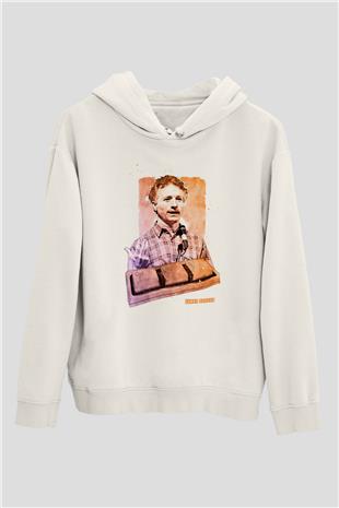 Larry Tesler Baskılı Unisex Ekru Hoodie