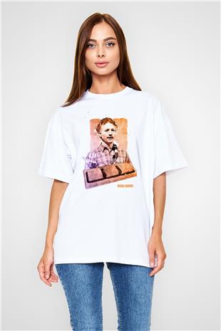 Larry Tesler Baskılı Unisex Oversize Beyaz Tişört - Tshirt