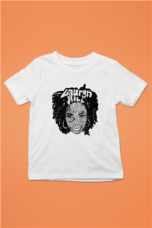 Lauryn Hill Baskılı Beyaz Unisex Çocuk Tişört