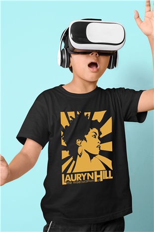 Lauryn Hill Baskılı Siyah Unisex Çocuk Tişört