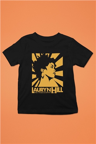 Lauryn Hill Baskılı Siyah Unisex Çocuk Tişört