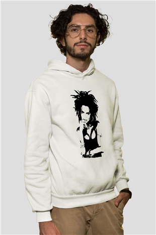 Lauryn Hill Beyaz Unisex Kapüşonlu Sweatshirt