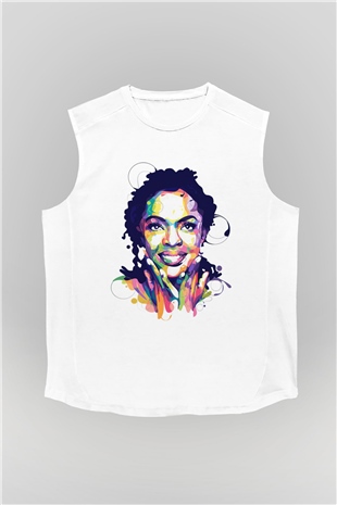 Lauryn Hill Beyaz Unisex Kolsuz Tişört