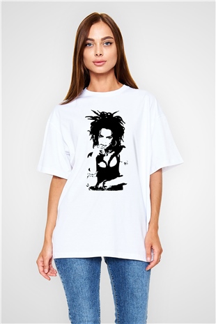 Lauryn Hill Beyaz Oversize Tişört Oversize T-shirt - TişörtFabrikası