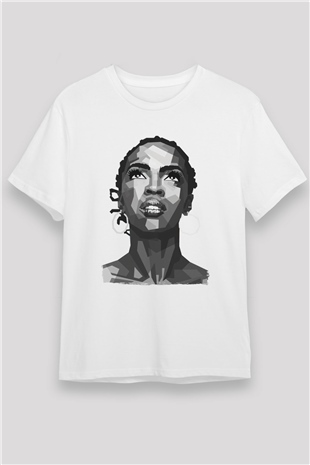 Lauryn Hill Beyaz Unisex Tişört T-Shirt - TişörtFabrikası