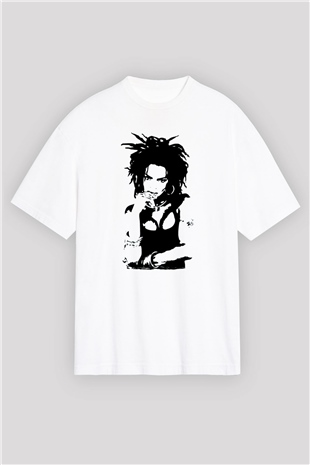 Lauryn Hill Beyaz Oversize Tişört Oversize T-shirt - TişörtFabrikası