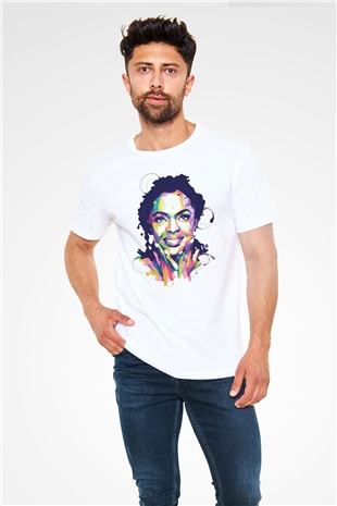 Lauryn Hill Beyaz Unisex Tişört T-Shirt - TişörtFabrikası