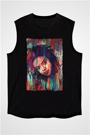 Lauryn Hill Siyah Unisex Kolsuz Tişört