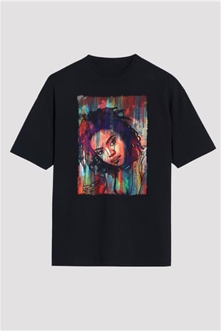 Lauryn Hill Siyah Oversize Tişört Oversize T-shirt - TişörtFabrikası