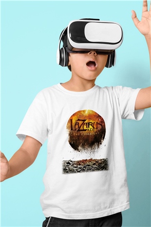 Lazarus A.D. Baskılı Beyaz Unisex Çocuk Tişört