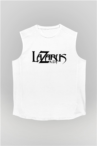 Lazarus A.D. Beyaz Unisex Kolsuz Tişört