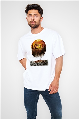 Lazarus A.D. Beyaz Unisex Oversize Tişört T-Shirt