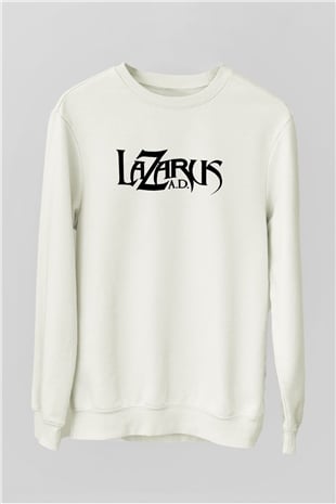 Lazarus A.D. Beyaz Unisex Sweatshirt