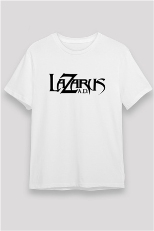 Lazarus A.D. Beyaz Unisex Tişört T-Shirt - TişörtFabrikası