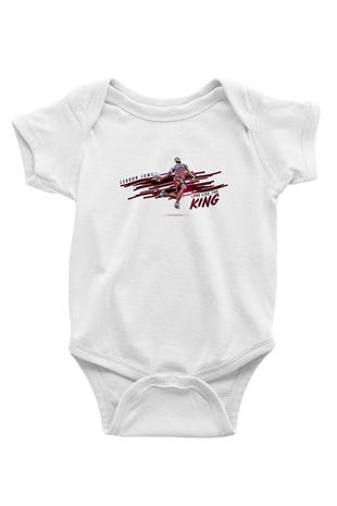 Lebron James Baskılı Beyaz Unisex Bebek Body - Zıbın