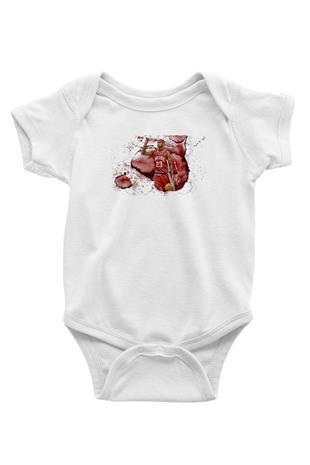 Lebron James Baskılı Beyaz Unisex Bebek Body - Zıbın