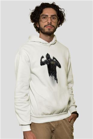Lebron James Baskılı Beyaz Unisex Kapüşonlu Sweatshirt