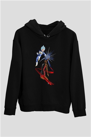 Lebron James Baskılı Unisex Siyah Kapüşonlu Sweatshirt