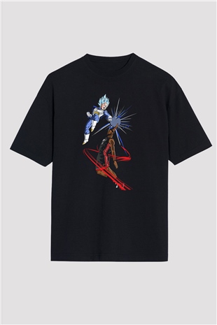 Lebron James Baskılı Unisex Siyah Oversize Tişört - Tshirt