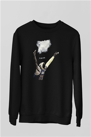 Lebron James Baskılı Unisex Siyah Sweatshirt