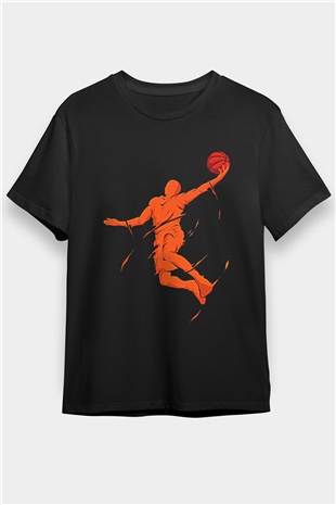 Lebron James Baskılı Unisex Siyah Tişört - Tshirt
