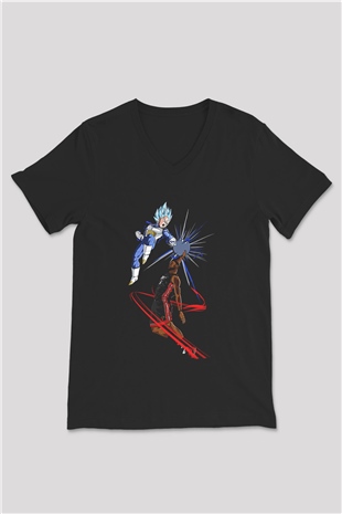 Lebron James Baskılı Unisex Siyah V Yaka Tişört - Tshirt