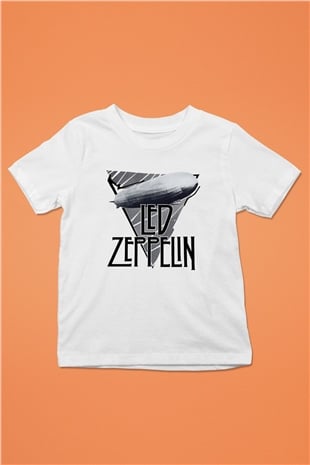 Led Zeppelin Baskılı Beyaz Unisex Çocuk Tişört