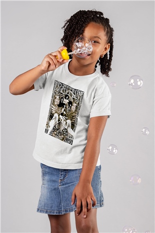 Led Zeppelin Baskılı Beyaz Unisex Çocuk Tişört