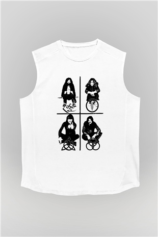 Led Zeppelin Beyaz Unisex Kolsuz Tişört