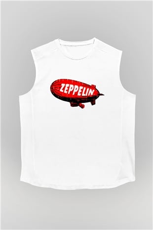 Led Zeppelin Beyaz Unisex Kolsuz Tişört
