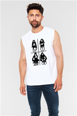 Led Zeppelin Beyaz Unisex Kolsuz Tişört