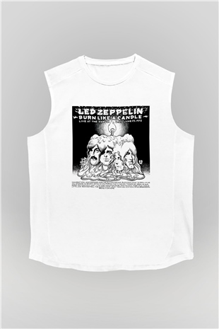 Led Zeppelin Beyaz Unisex Kolsuz Tişört
