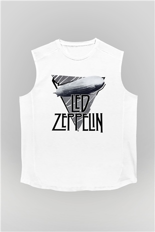 Led Zeppelin Beyaz Unisex Kolsuz Tişört