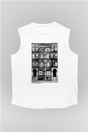 Led Zeppelin Beyaz Unisex Kolsuz Tişört