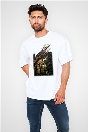 Led Zeppelin Beyaz Unisex Oversize Tişört T-Shirt