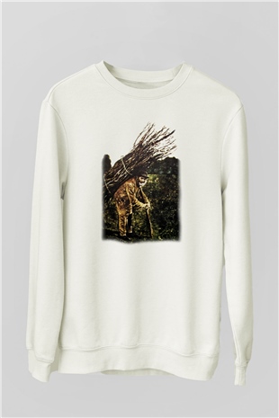 Led Zeppelin Beyaz Unisex Sweatshirt