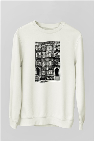 Led Zeppelin Beyaz Unisex Sweatshirt
