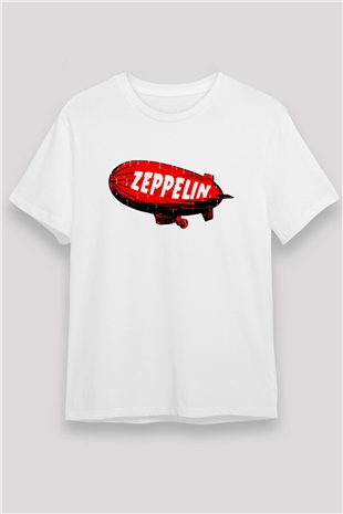 Led Zeppelin Beyaz Unisex Tişört T-Shirt - TişörtFabrikası