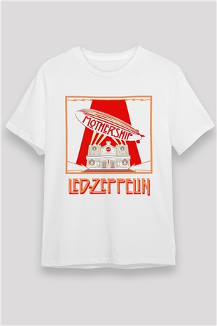 Led Zeppelin Beyaz Unisex Tişört T-Shirt - TişörtFabrikası