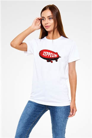 Led Zeppelin Beyaz Unisex Tişört T-Shirt - TişörtFabrikası