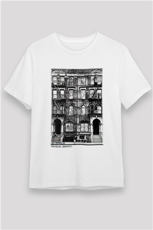 Led Zeppelin Beyaz Unisex Tişört T-Shirt - TişörtFabrikası