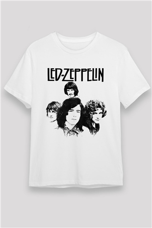 Led Zeppelin Beyaz Unisex Tişört T-Shirt - TişörtFabrikası