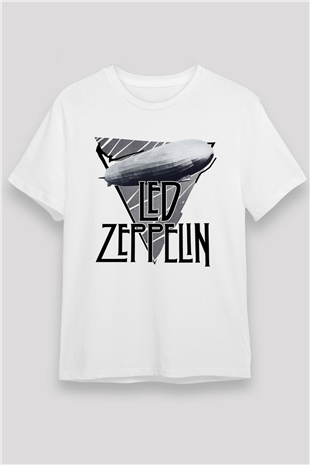 Led Zeppelin Beyaz Unisex Tişört T-Shirt - TişörtFabrikası