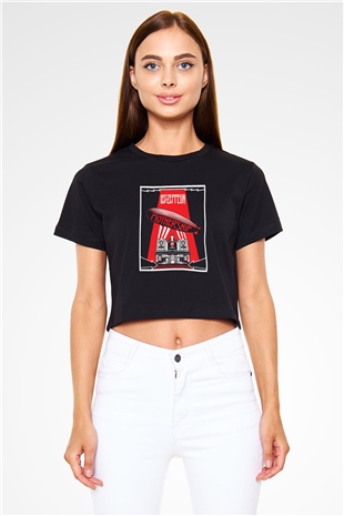 Led Zeppelin Mothership Siyah Crop Top Tişört