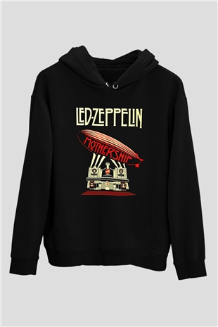 Led Zeppelin Mothership Siyah Unisex Hoodie