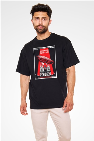 Led Zeppelin Mothership Siyah Unisex Oversize Tişört T-Shirt