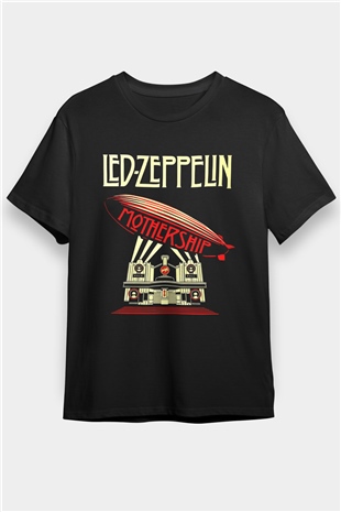 Led Zeppelin Mothership Siyah Unisex Tişört T-Shirt - TişörtFabrikası