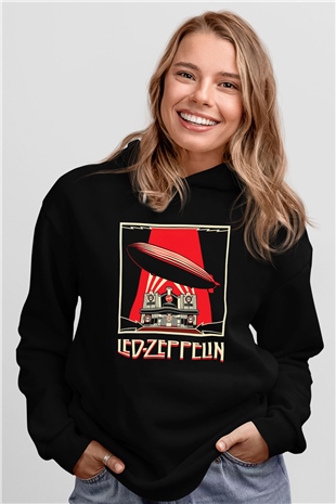 Led Zeppelin Siyah Unisex Hoodie
